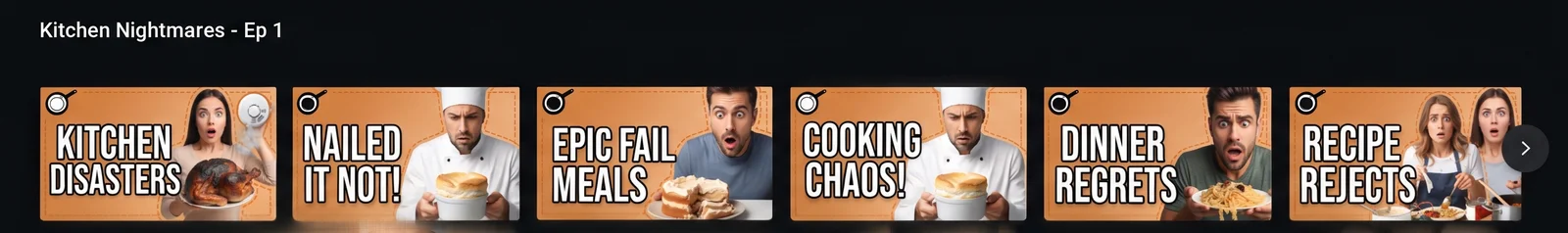 Six series thumbnails shrunk to feed size to check they are recognizable and still distinct